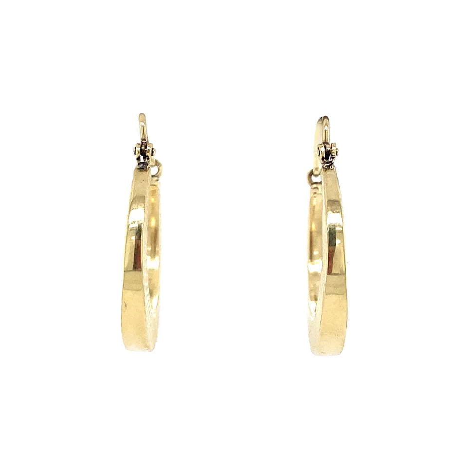 Vintage 14K Gold Hoop Earrings Fancy
