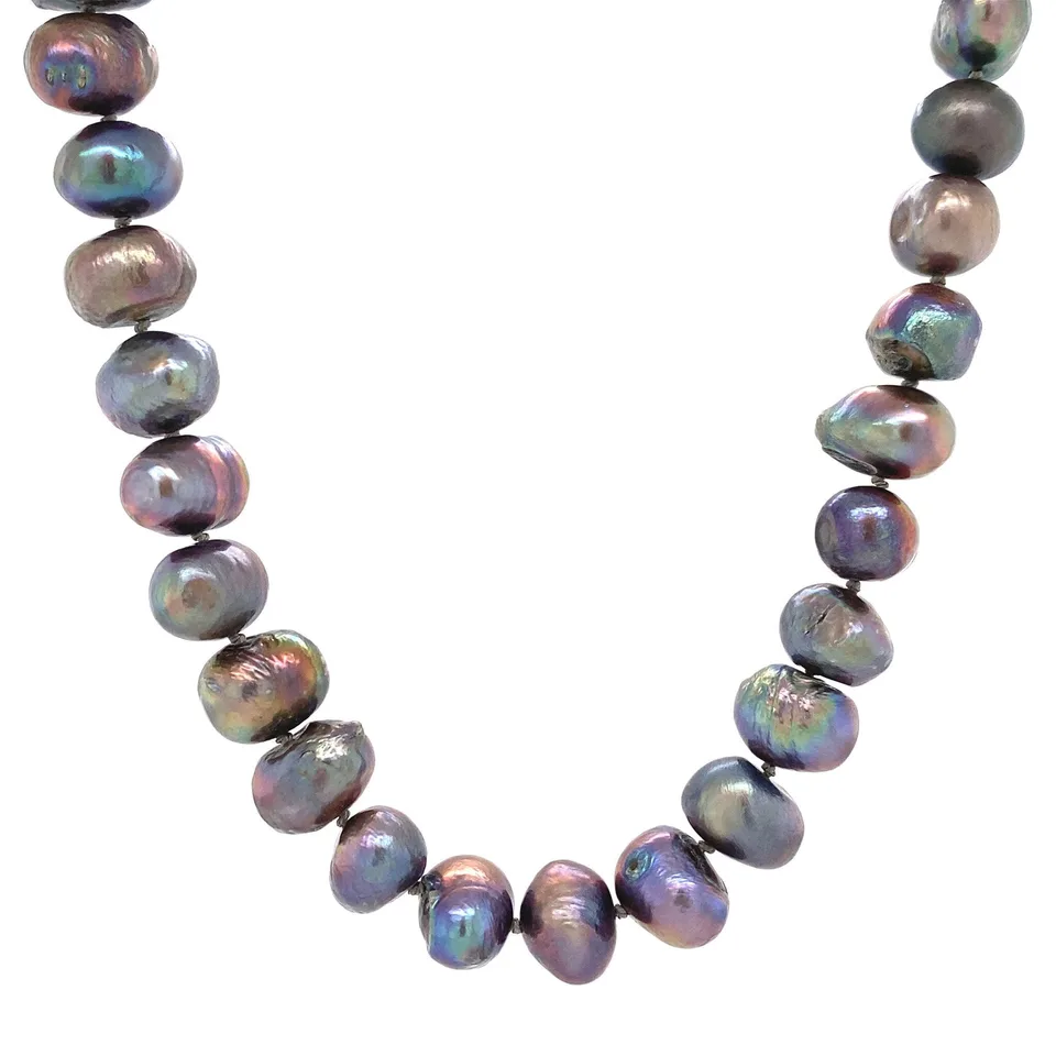 Vintage Pearl Necklace with 14K Gold Clasp