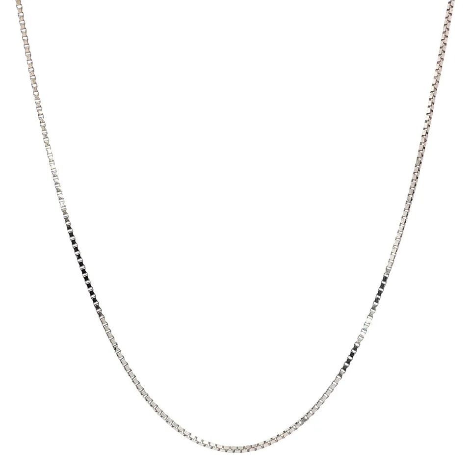 Vintage 14K White Gold Venetian Long Necklace