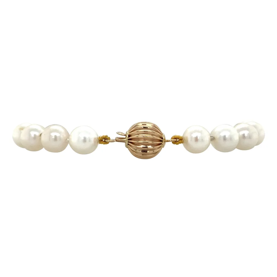 Vintage Pearl Bracelet with 14K Gold Clasp