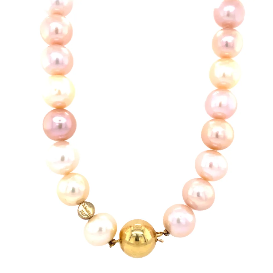 Vintage 18K Gold Schoeffel Pearl Necklace