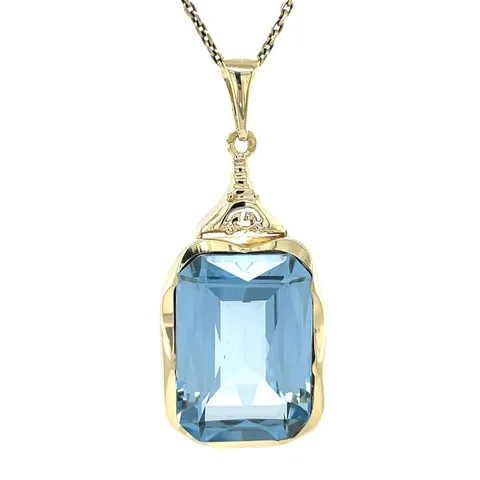 Vintage 14K Gold Pendant with Spinel