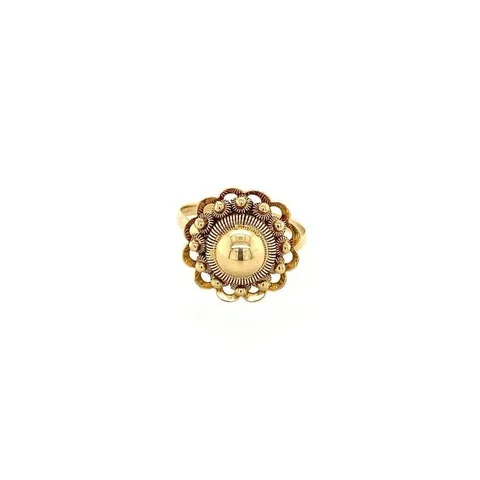 Vintage 14K Gold Zeeland Button Ring