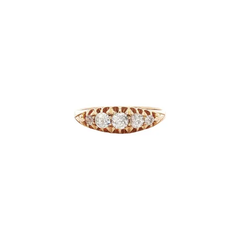Vintage 18K Gold Ring with Diamond