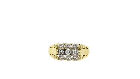 Vintage 14K Gold Ring with Diamond