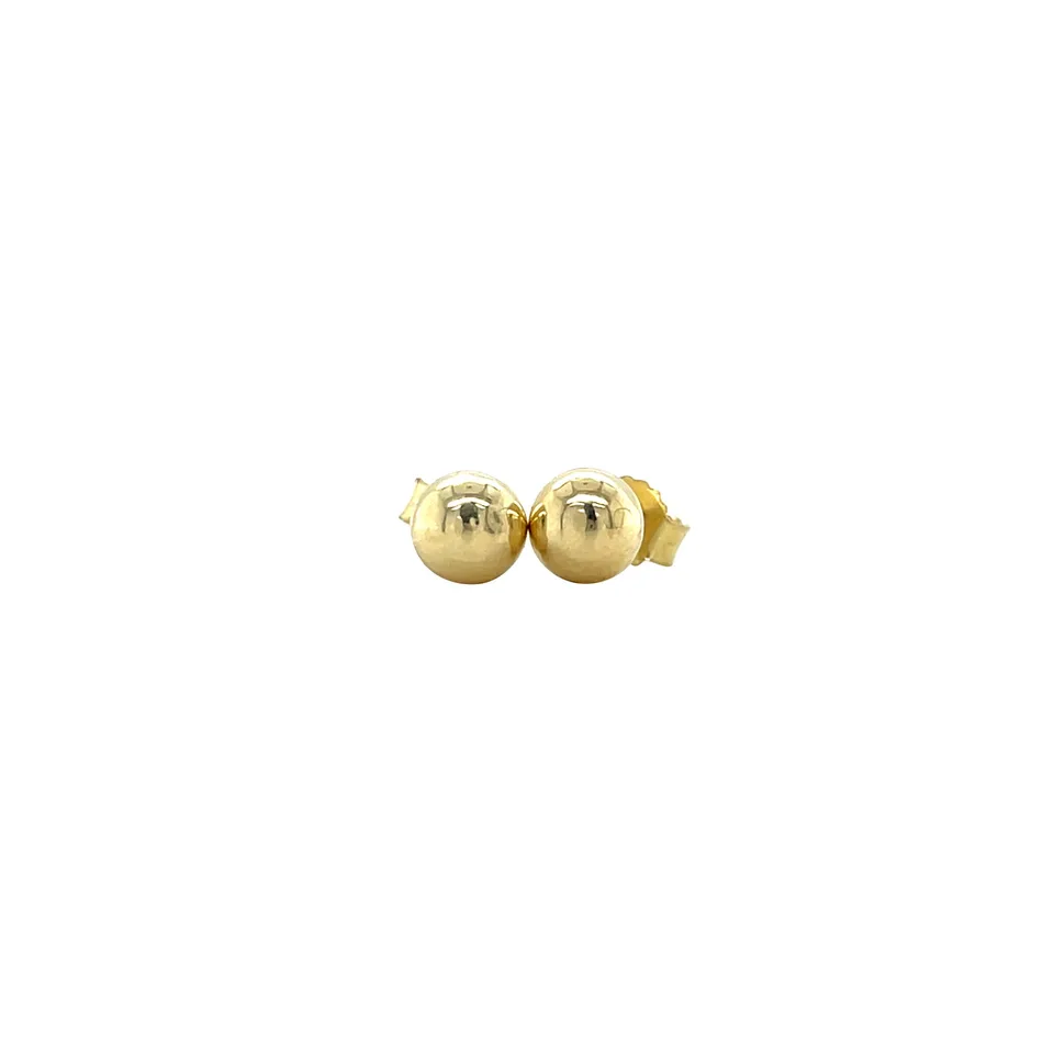 Vintage 14K Gold Bead Stud Earrings