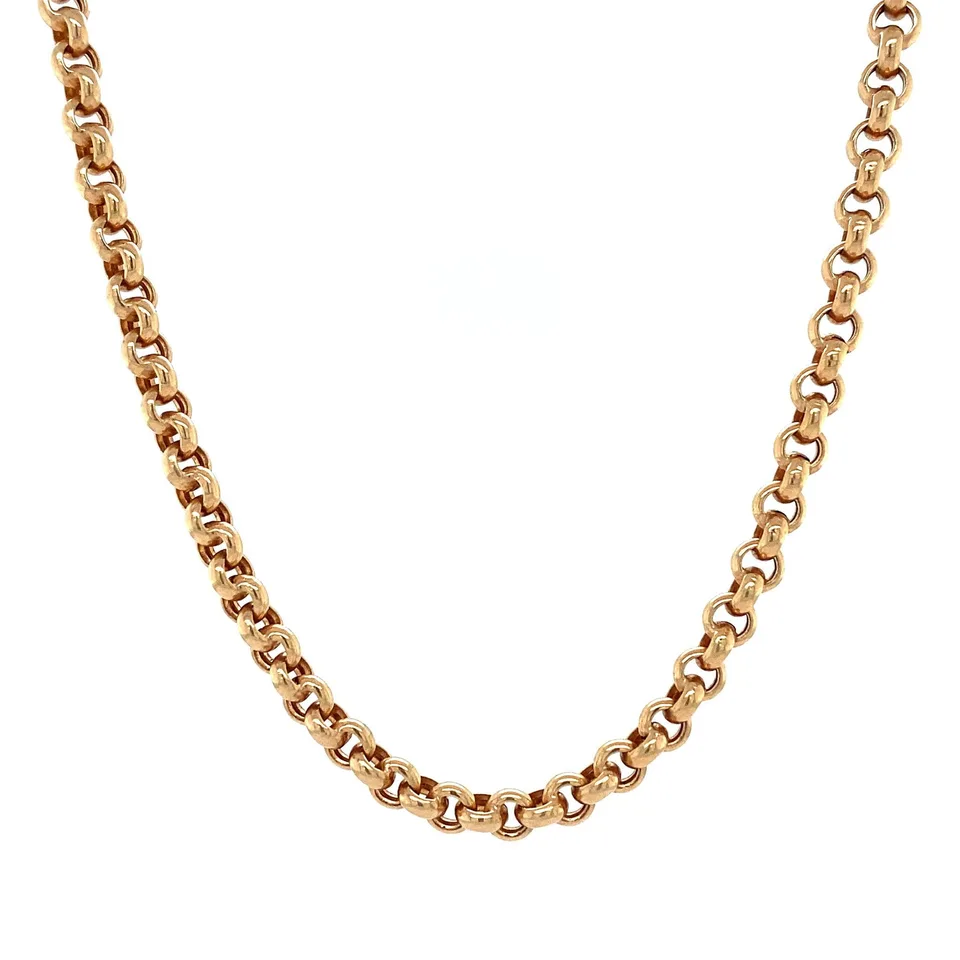 Vintage 14K Rose Gold Jaseron Necklace 43 cm
