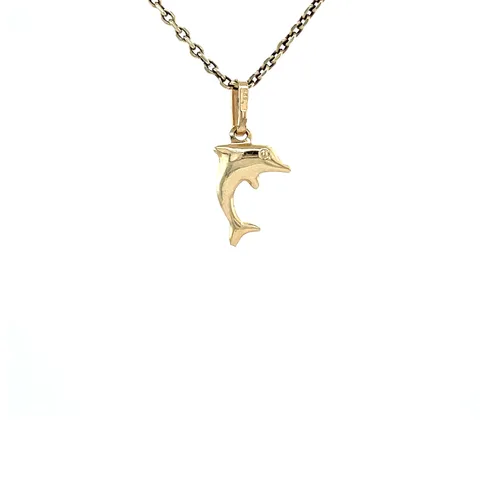 Vintage 14K Gold Dolphin Pendant