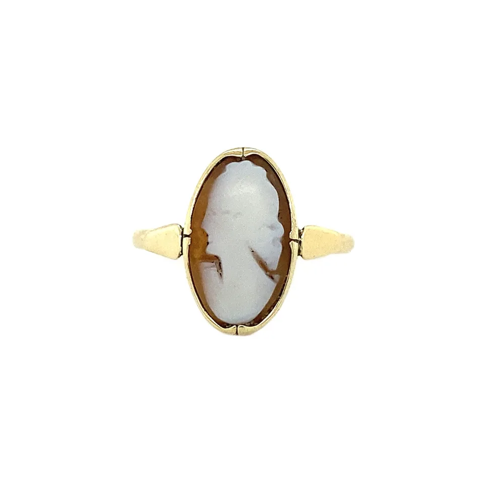 Vintage 14K Gold Ring with Cameo