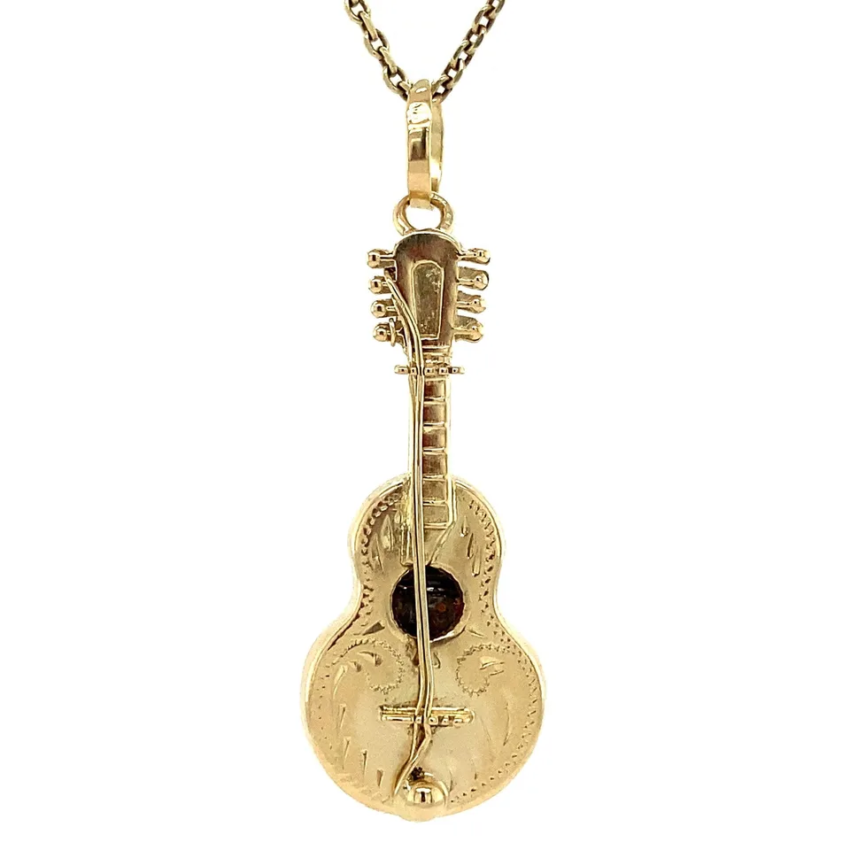 Vintage 14K Gold Pendant Gitaar