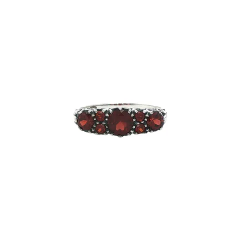 Vintage Sterling Silver Ring with Garnet