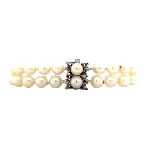 Vintage Pearl 12K Gold Bracelet with Clasp
