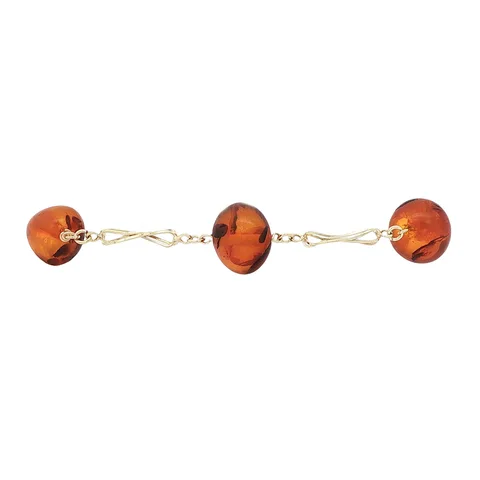 Vintage 14K Gold Bracelet with Amber