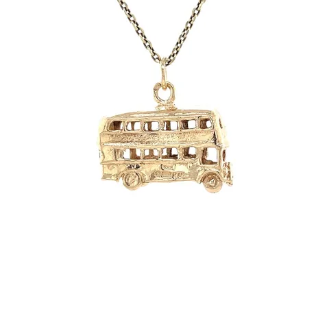 Vintage 14K Gold Bus Pendant