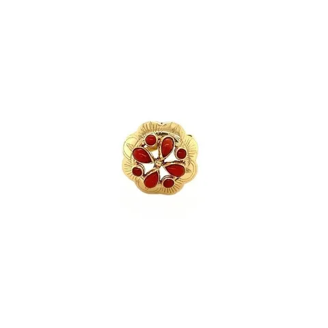 Vintage 14K Gold Ring with Red Coral