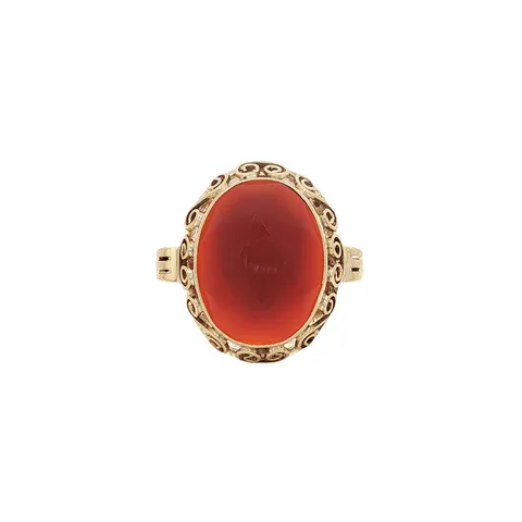 Vintage 14K Gold Ring with Carnelian