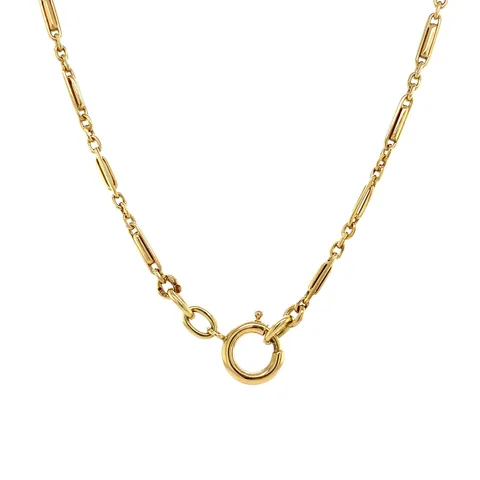 Vintage 14K Gold Fancy Necklace 44 cm