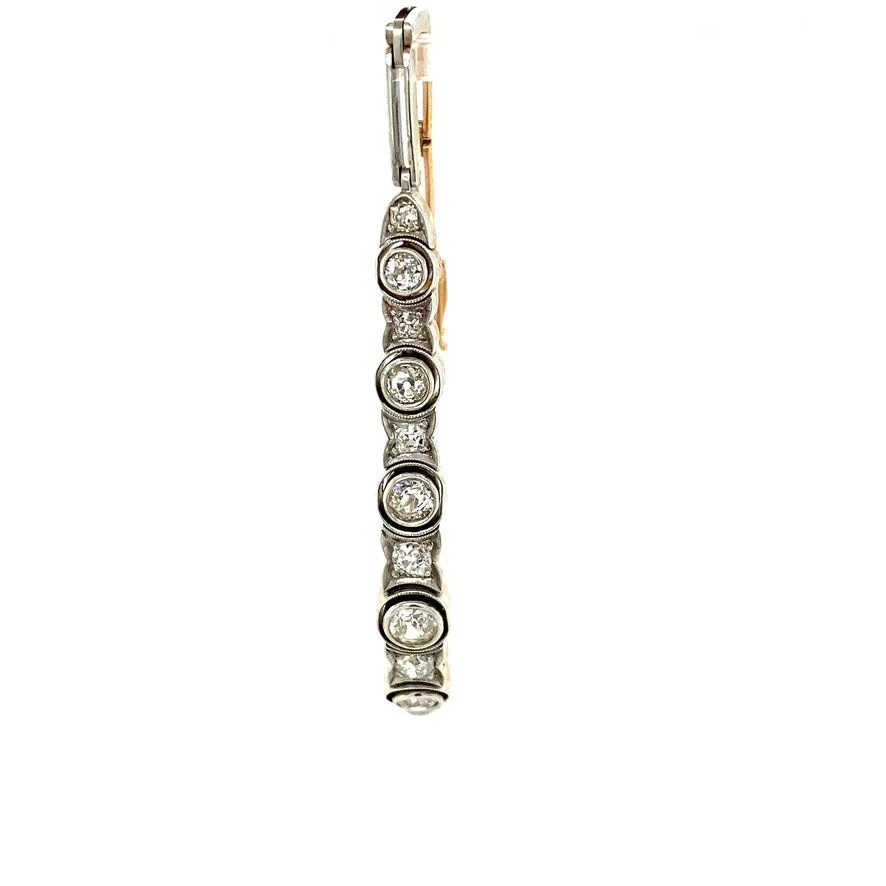 Vintage 14K Gold Bracelet with Diamond