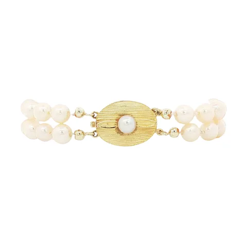 Vintage Pearl Bracelet with 14K Gold Clasp