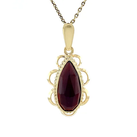 Vintage 14K Gold Pendant with Garnet
