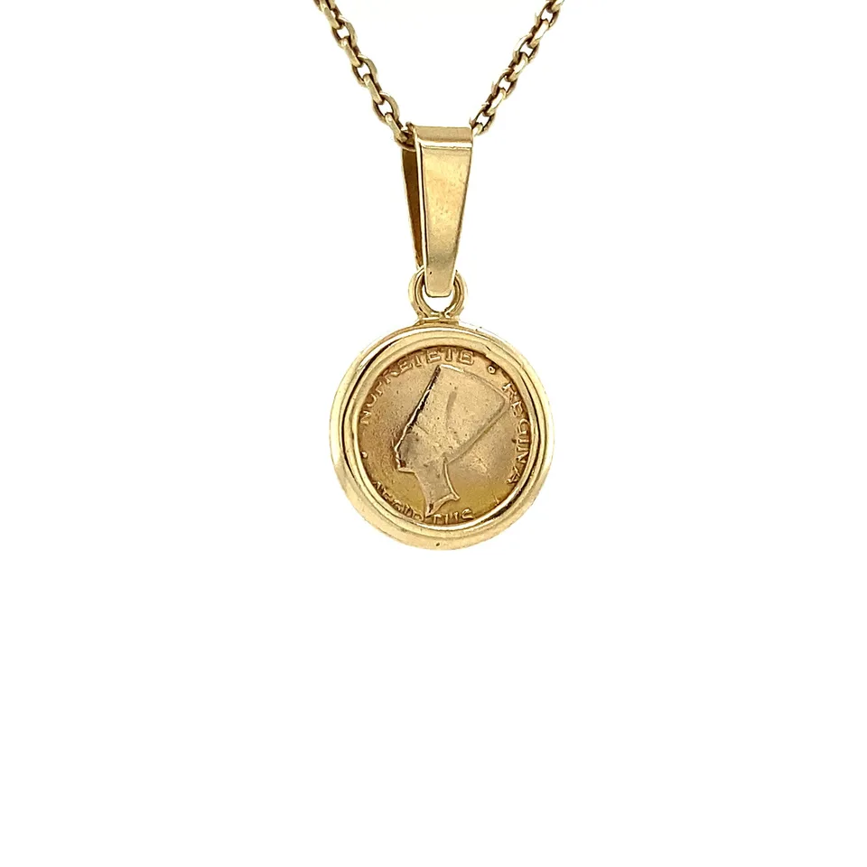 Vintage 14K Gold Pendant with Coin