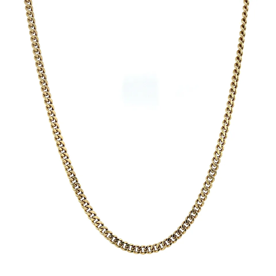 Vintage 14K Gold Long Necklace Curb 63 cm