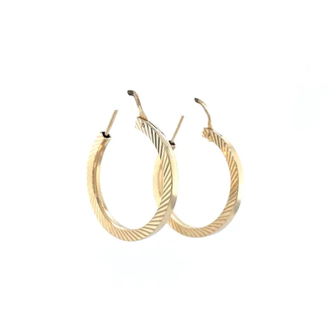 Vintage 18K Gold Hoop Earrings