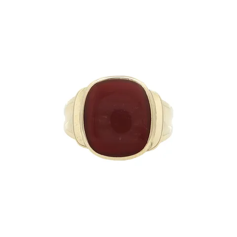 Vintage 14K Gold Signet Ring with Carnelian