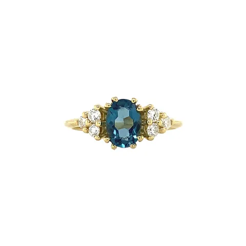 Vintage Audrey 14K Gold Ring, London