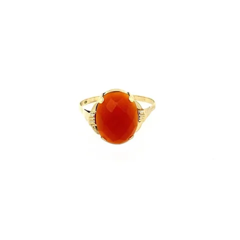 Vintage 14K Gold Ring with Carnelian