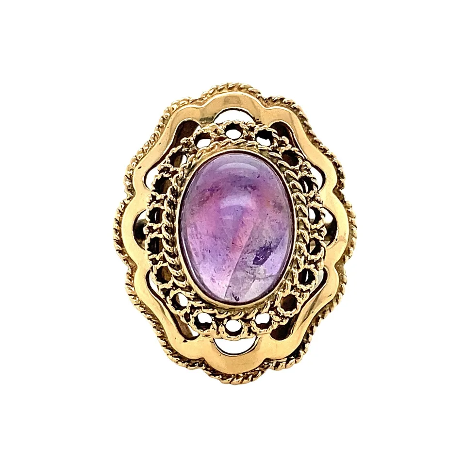 Vintage 14K Gold Ring with Amethyst