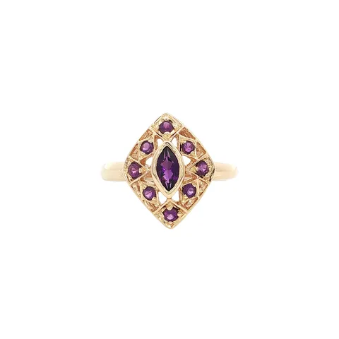 Vintage 14K Gold Ring with Amethyst