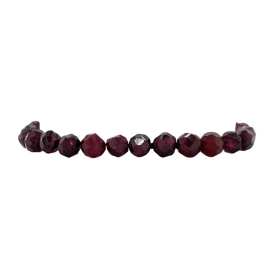 Vintage 14K Gold Bracelet Garnet 17.5 cm