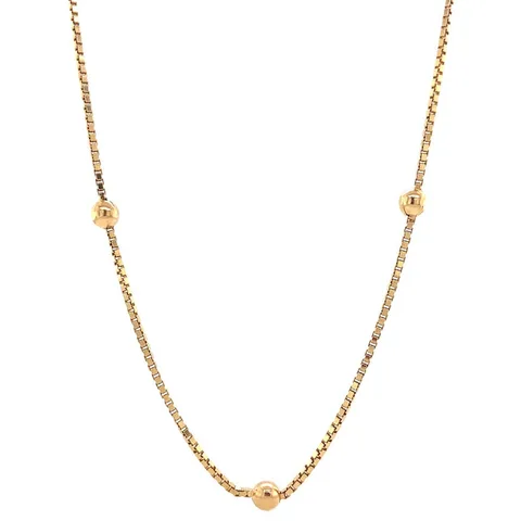 Vintage 18K Gold Bead Venetian Necklace