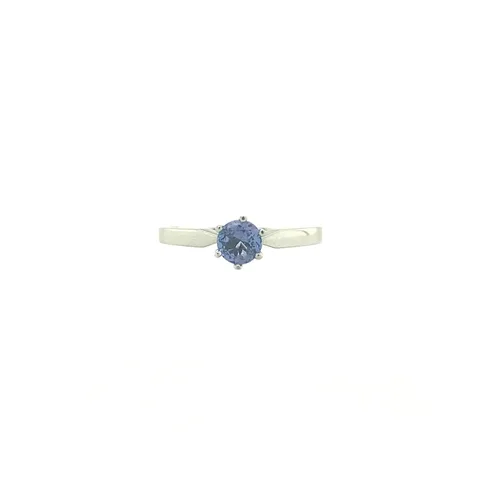 Vintage 14K White Gold Ring with Tanzanite