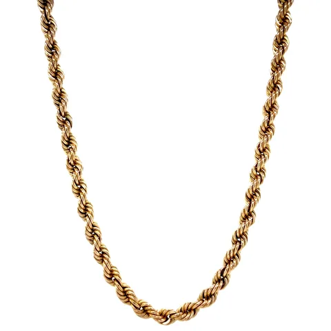 Vintage 14K Gold Rope Necklace