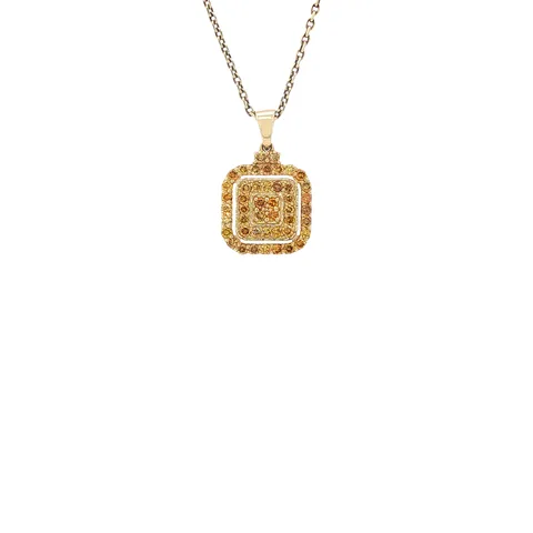 Vintage 14K Gold Pendant with Diamond
