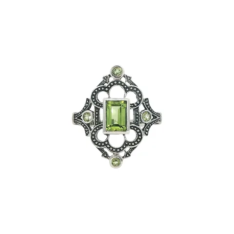 Vintage Sterling Silver Ring with Peridot