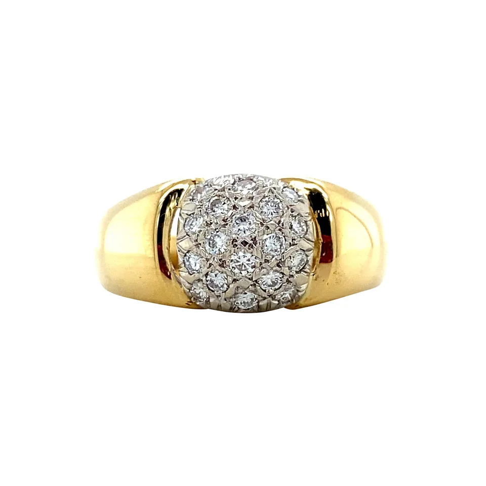 Vintage 18K Gold Ring with Diamond