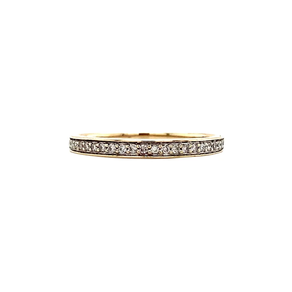 Vintage 14K Gold Alliance Ring with Diamond
