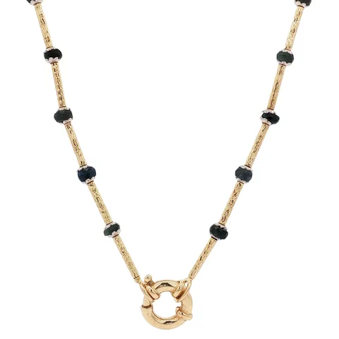 Vintage 14K Gold Necklace with Sapphire