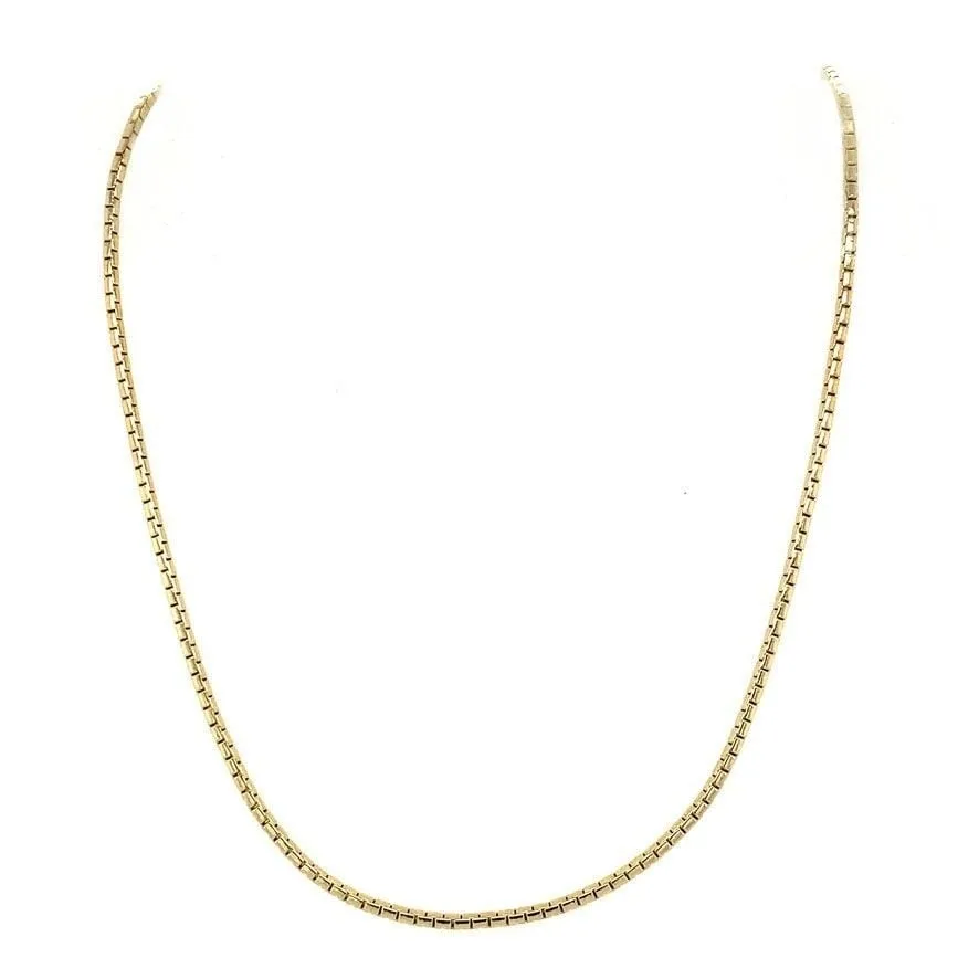 Vintage 14K Gold Long Necklace Fancy 45 cm