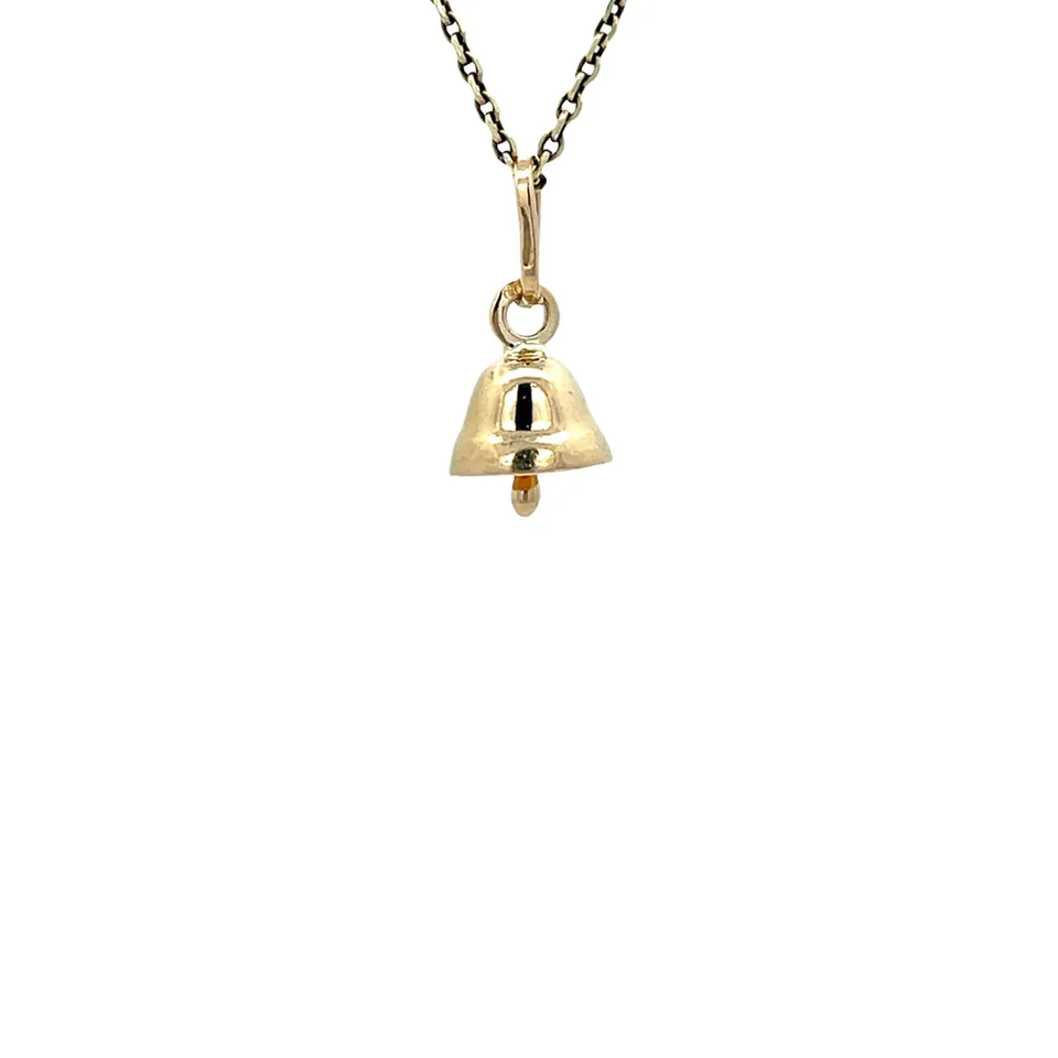 Vintage 14K Gold Bell Pendant
