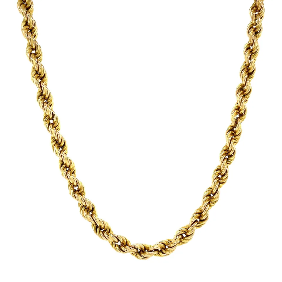 Vintage 14K Gold Necklace Rope 47 cm