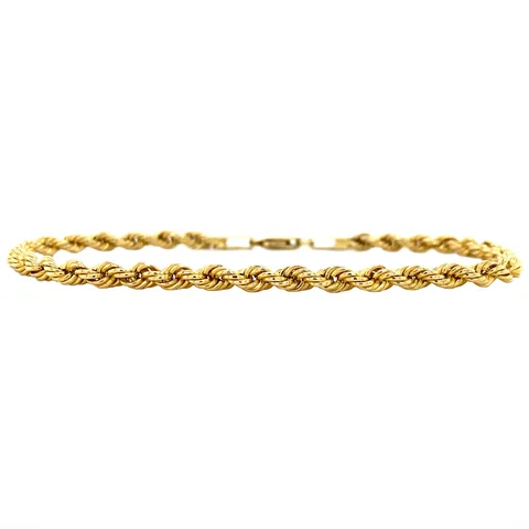 Vintage 14K Gold Rope Bracelet 20.5 cm