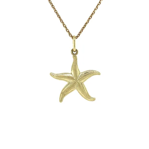 Vintage 14K Gold Starfish Pendant