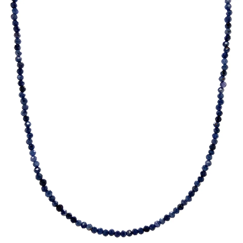 Vintage Sapphire Necklace with 14K Gold Clasp 44 cm