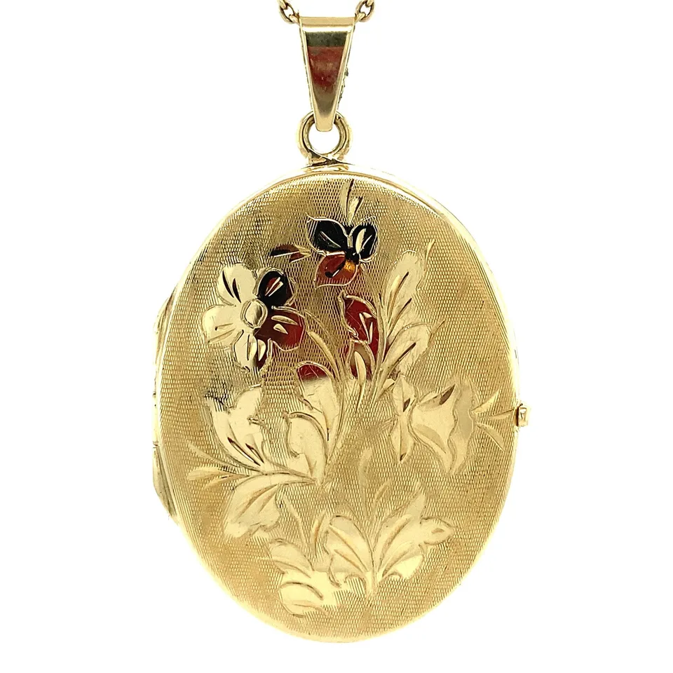Vintage 14K Gold Locket with Engraving