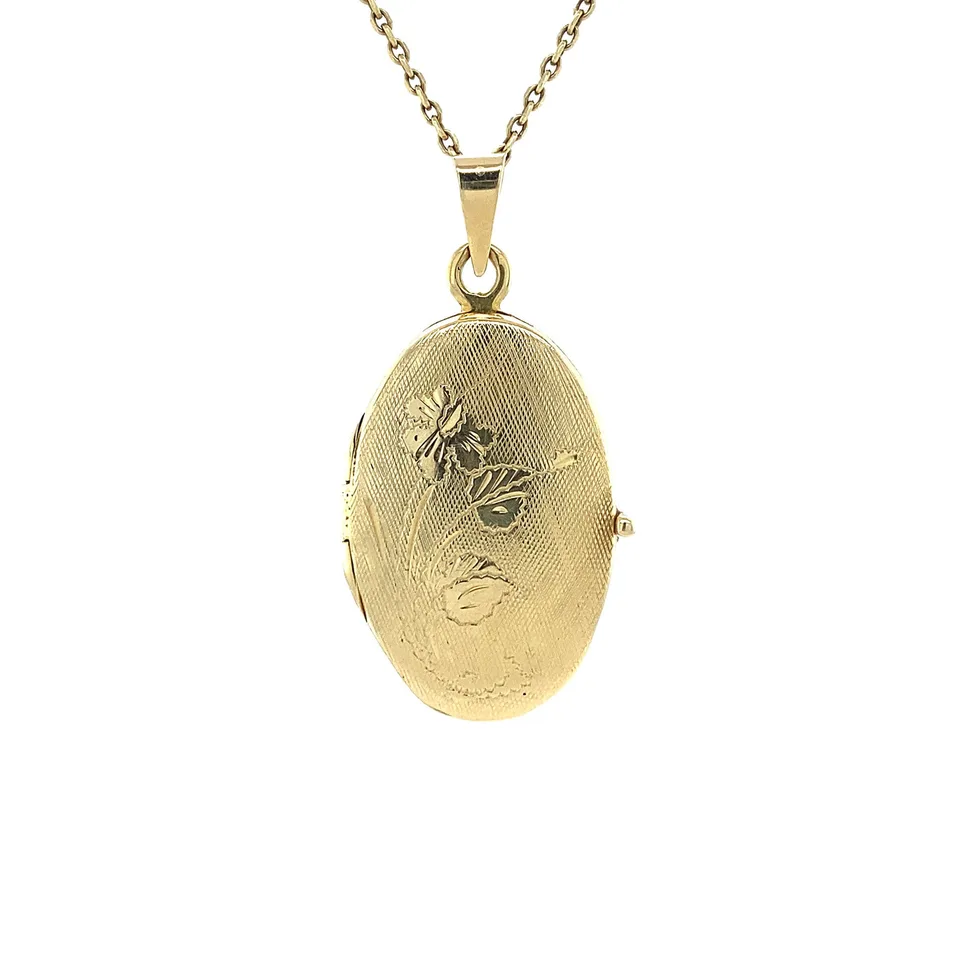 Vintage 14K Gold Locket with Engraving