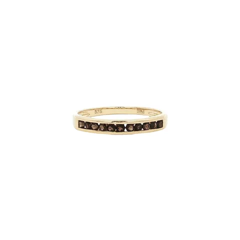 Vintage 9K Gold Ring with Smoky Quartz
